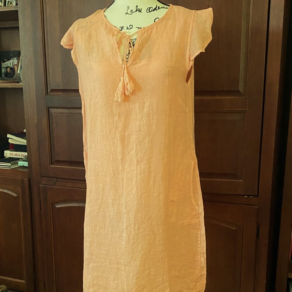 NWT Valentina Naldi Linen Dress Made In Italy Size Small